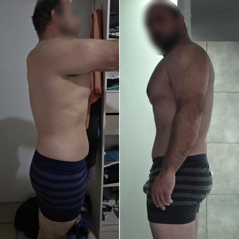 Antes y después de Remo T. (lateral)